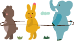 분관 타이틀 이미지(곰, 토끼, 코끼리 삼총사)